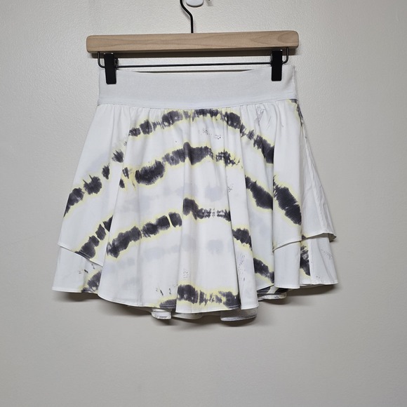Lululemon Court Rival High-Rise Tennis Skirt in Transverse Yellow Multi Sz 6 - Picture 1 of 10